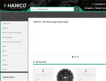 Tablet Screenshot of hanico.com